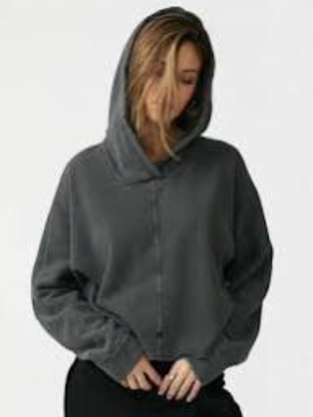 Joah Brown Cocoon Hoodie - French Terry Black Size S/M